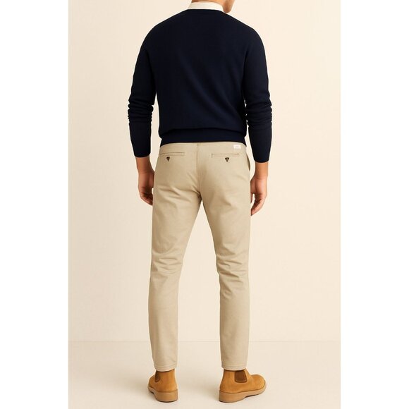 Abercrombie Fitch Size 32 Tan Cargo Pants Khaki Straight Fit Button Fly Trousers - Picture 9 of 13